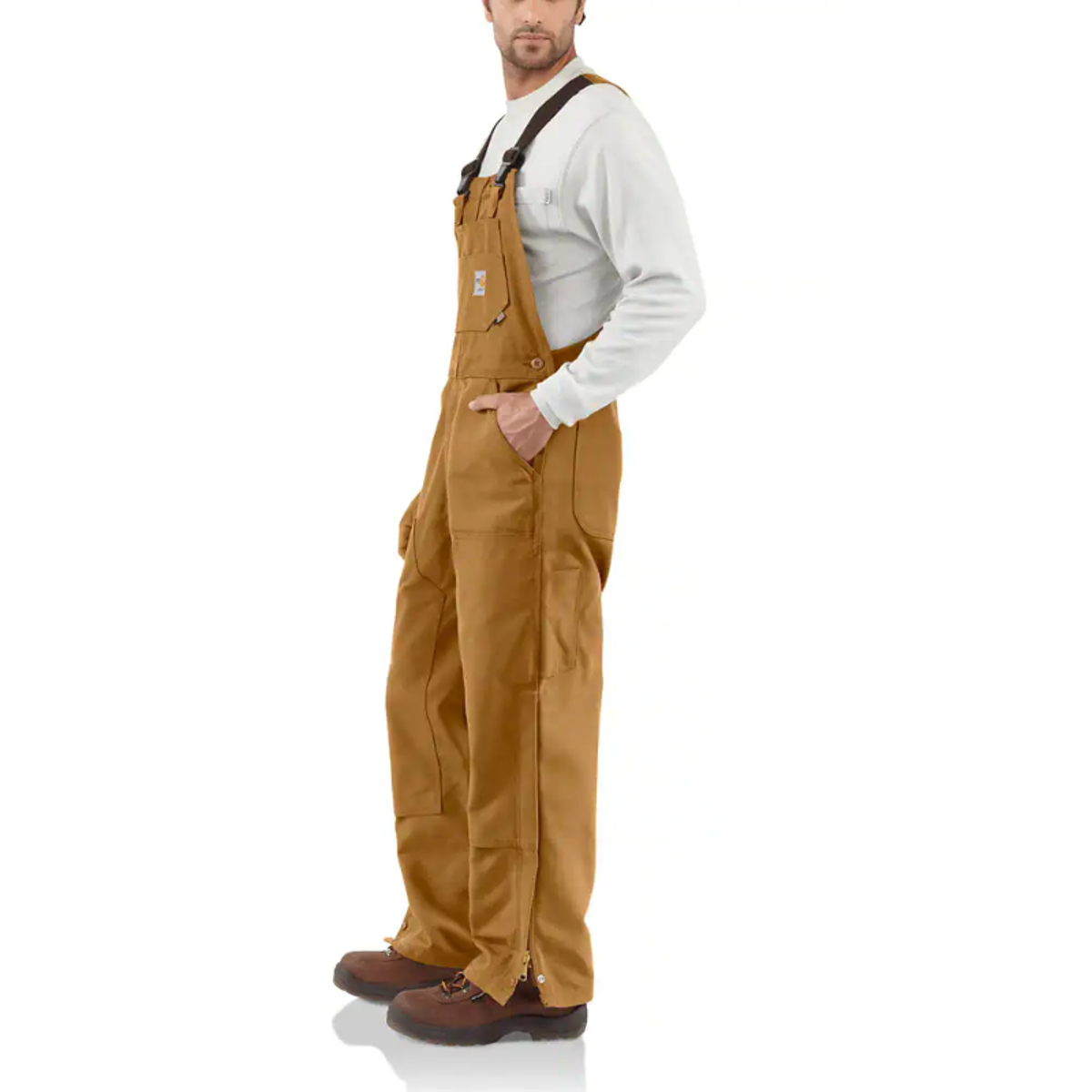 Carhartt Unlined FR Duck Bib Overall Carhartt Brown